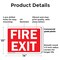 Signmission Fire Exit Sign, Plastic, 14in W x 10in L, 2PK OS-2PACK-CL-P-1014-L-20001 - alternate 2